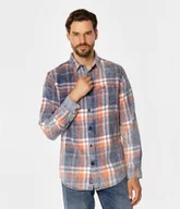 Koszule męskie - Koszula regular w kratę WILL 9339 ORANGE INDIGO-XXL - miniaturka - grafika 1