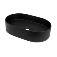 Umywalki - Deante Silia Umywalka nablatowa 55x35 cm nero CQSNU6S - miniaturka - grafika 1