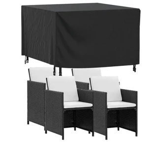 vidaXL Pokrowce na meble ogrodowe 2 szt. czarne 113x113x73cm Wodoodporne - Pokrowce na meble ogrodowe - miniaturka - grafika 1
