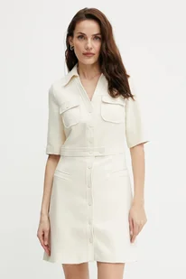 Morgan sukienka RENITA kolor beżowy mini prosta RENITA - Sukienki - miniaturka - grafika 1