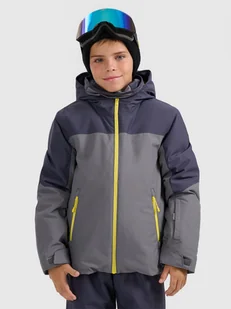 4F Kurtka narciarska membrana 5000 chłopięca - szara 164 (13-14 lat) - Kurtki i kamizelki sportowe męskie - miniaturka - grafika 1