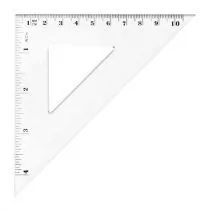 TETIS Ekierka plastikowa równoramienna 10,5 cm BL003-B - Linijki, ekierki - miniaturka - grafika 1