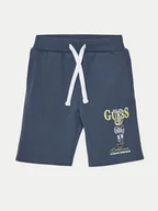 Spodenki damskie - Guess Szorty materiałowe N5RD03 KAD74 Granatowy Relaxed Fit - miniaturka - grafika 1