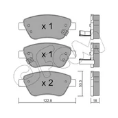 Klocki hamulcowe - Klocki hamulcowe - komplet CIFAM 822-321-4 - miniaturka - grafika 1