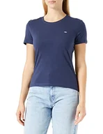 Koszulki i topy damskie - Tommy Hilfiger Koszulka z miękkiej koszulki Tjw Top z dzianiny S/S kobiet, Niebieski (Twilight Navy 100), L - miniaturka - grafika 1