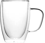 Kubki - Szklanka termiczna z uchwytem Dwuścienna szklanka termiczna lub kubek 350 ml - miniaturka - grafika 1