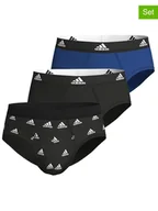 Majtki męskie - adidas Slipy (3 pary) w kolorze czarno-niebieskim - miniaturka - grafika 1
