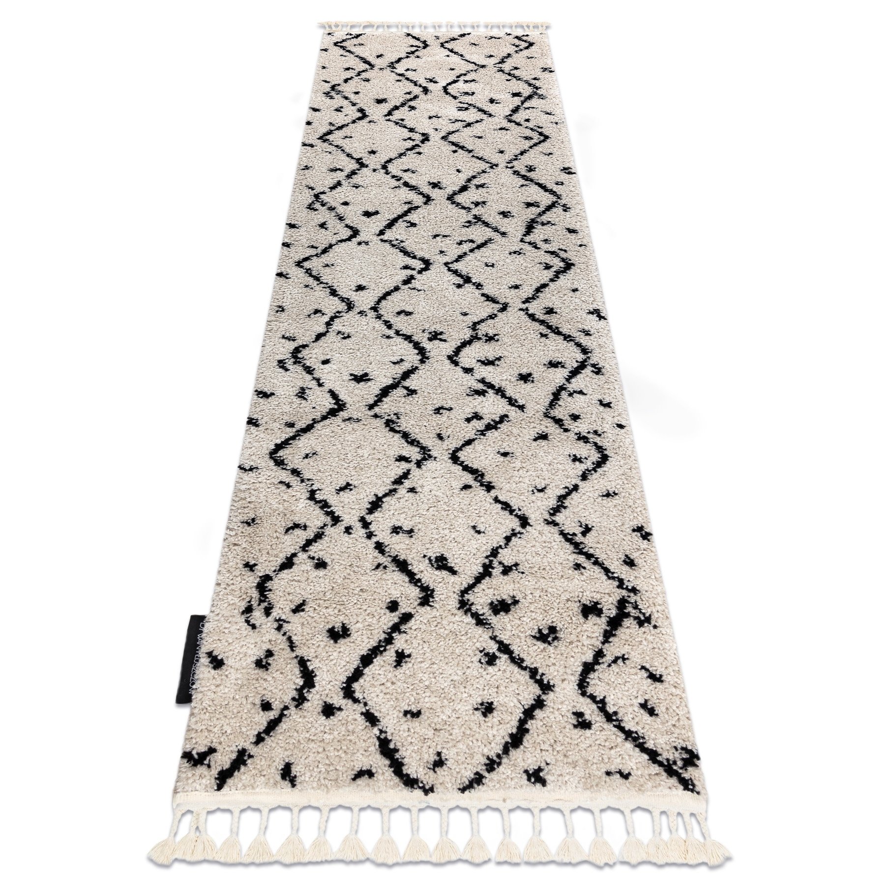Dywan, Chodnik BERBER TETUAN B751 zygzak krem - do kuchni, przedpokoju, na korytarz beżowy 60x300 cm