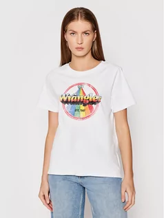 Koszulki i topy damskie - Wrangler T-Shirt W7N4D3 Biały Regular Fit - grafika 1