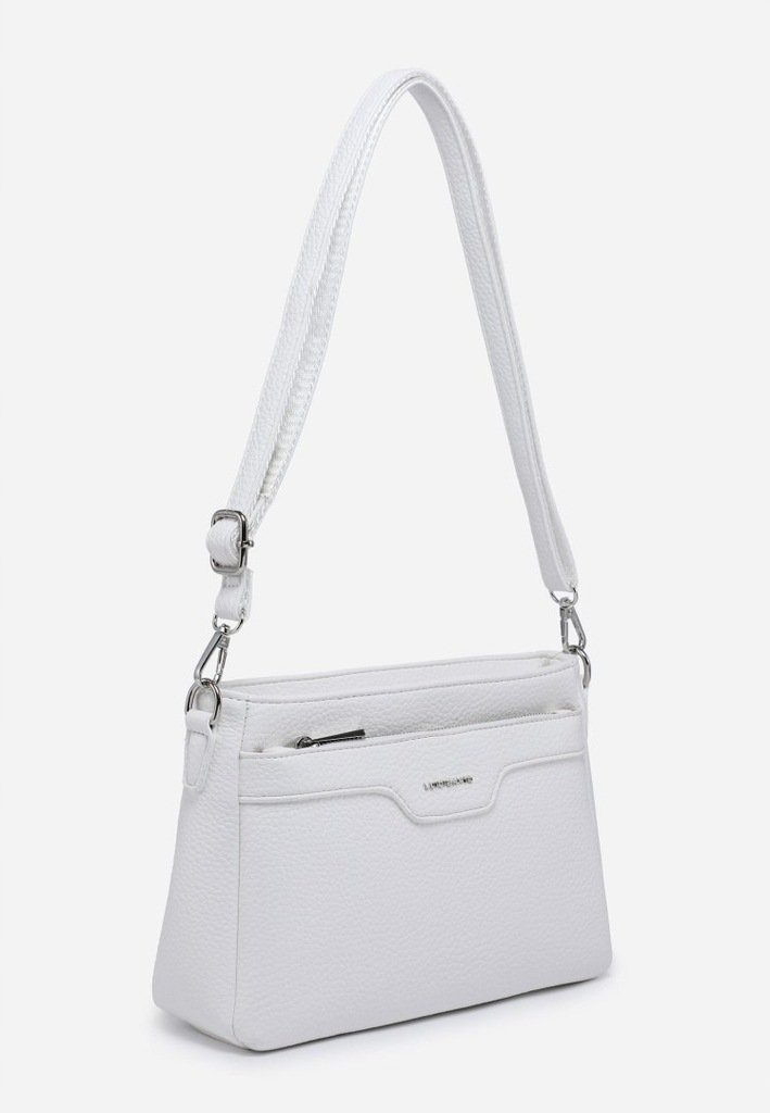 Elegancka Stylowa Listonoszka Torebka Damska Biała LUIGISANTO Na Ramię