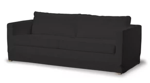 Dekoria pl Pokrowiec na sofę Karlstad 3-osobową nierozkładaną długi Shadow Grey grafitowy) 204 x 89 x 66 cm Cotton Panama - Pokrowce na meble - miniaturka - grafika 1