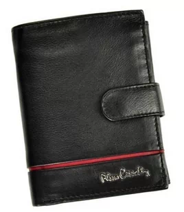 Pierre Cardin, Portfel skórzany męski, Sahara, Tilak15 326A, czarny/czerwony, ochrona RFID - Portfele - miniaturka - grafika 1