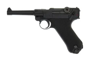 WE - Replika pistoletu Luger P08 S - Czarny - Full Metal - WE-P001 - Inne repliki ASG - miniaturka - grafika 2