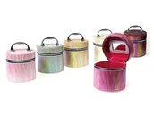 Kosmetyczki, organizery i kuferki - Adar Kuferek S z lusterkiem na zamek 14x14x13cm Mix - miniaturka - grafika 1