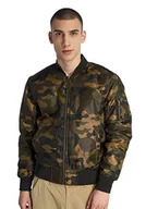 Kurtki męskie - Urban Classics Męska kurtka Camo Basic Bomber Jacket, Wood Camo, XL - miniaturka - grafika 1
