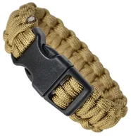 Akcesoria turystyczne - Paracord Bransoletka Linka Survivalowa Coyote M - miniaturka - grafika 1