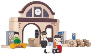 Plan Toys Dworzec kolejowy PT6620 - Zabawki interaktywne dla dzieci - miniaturka - grafika 1