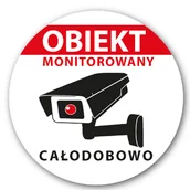 Pasmanteria - Naklejka OBIEKT MONITOROWANY monitoring  całodobowy 10cm - miniaturka - grafika 1