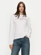Bluzki damskie - Tommy Hilfiger Bluzka Logo WW0WW43620 Biały Regular Fit - miniaturka - grafika 1