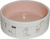 Miski dla kotów - Yarro International YARRO MISKA CERAMICZNA DLA KOTA MOTYW KOTA 12,5x4,5cm MIX KOLOR - miniaturka - grafika 1