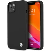 Etui i futerały do telefonów - BMW Etui BMHCP13MSILBK iPhone 13 6,1" czarny/black hardcase Silicone Signature BMW000418-0 - miniaturka - grafika 1