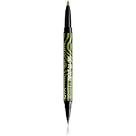 Eyelinery - NYX Professional Makeup x Beetlejuice dwustronny eyeliner 03 Black + Green Chrome 0,1g + 0,4ml - miniaturka - grafika 1
