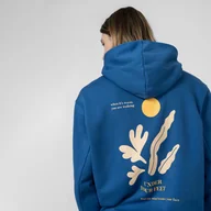 Bluzy sportowe męskie - Męska bluza dresowa nierozpinana z kapturem OUTHORN OTHSS23TSWSM323 - niebieska - Outhorn - miniaturka - grafika 1