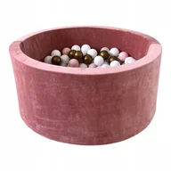 Suche baseny - Suchy basen z kulkami 40x90 Velvet Brudny róż 250 piłek - GOTOWY MIX - miniaturka - grafika 1