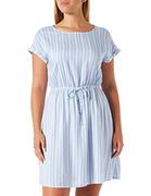 Sukienki - TOM TAILOR Denim Damski sukienka w paski 1032340, 21371 - Light Blue Vertical Stripe, S - miniaturka - grafika 1