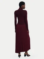 Sukienki - Desigual Sukienka dzianinowa Sigritt 25WWVF09 Bordowy Slim Fit - miniaturka - grafika 1