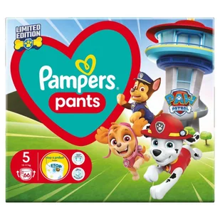 Pieluchomajtki PAMPERS Pants Psi Patrol 5 (66 szt.) - Woda - miniaturka - grafika 1