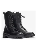 Botki damskie - Unisa Skórzane botki "Gloria" w kolorze czarnym - miniaturka - grafika 1