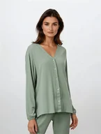 Piżamy damskie - Momenti Per Me Piżama Pure Harmony L Zielony - miniaturka - grafika 1