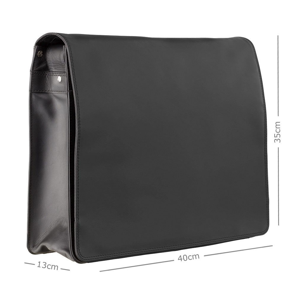 Duża torba na ramię Visconti Harvard V-16054 XL - czarna