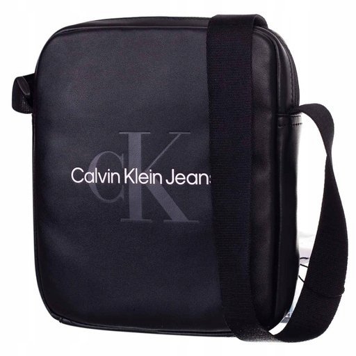 Calvin klein torba listonoszka monogram soft reporter18 czarna