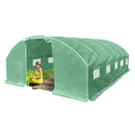 Szklarnie ogrodowe - Tunel foliowy szklarnia 4x6m 24m2 PREMIUM z siatką PE Zielony - miniaturka - grafika 1