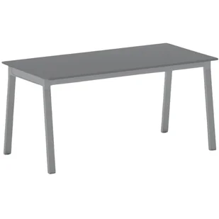 B2B Partner Stół PRIMO BASIC z szarosrebrnym stelażem, 1600 x 800 x 750 mm, grafitowy 499056 - Stoły warsztatowe - miniaturka - grafika 1