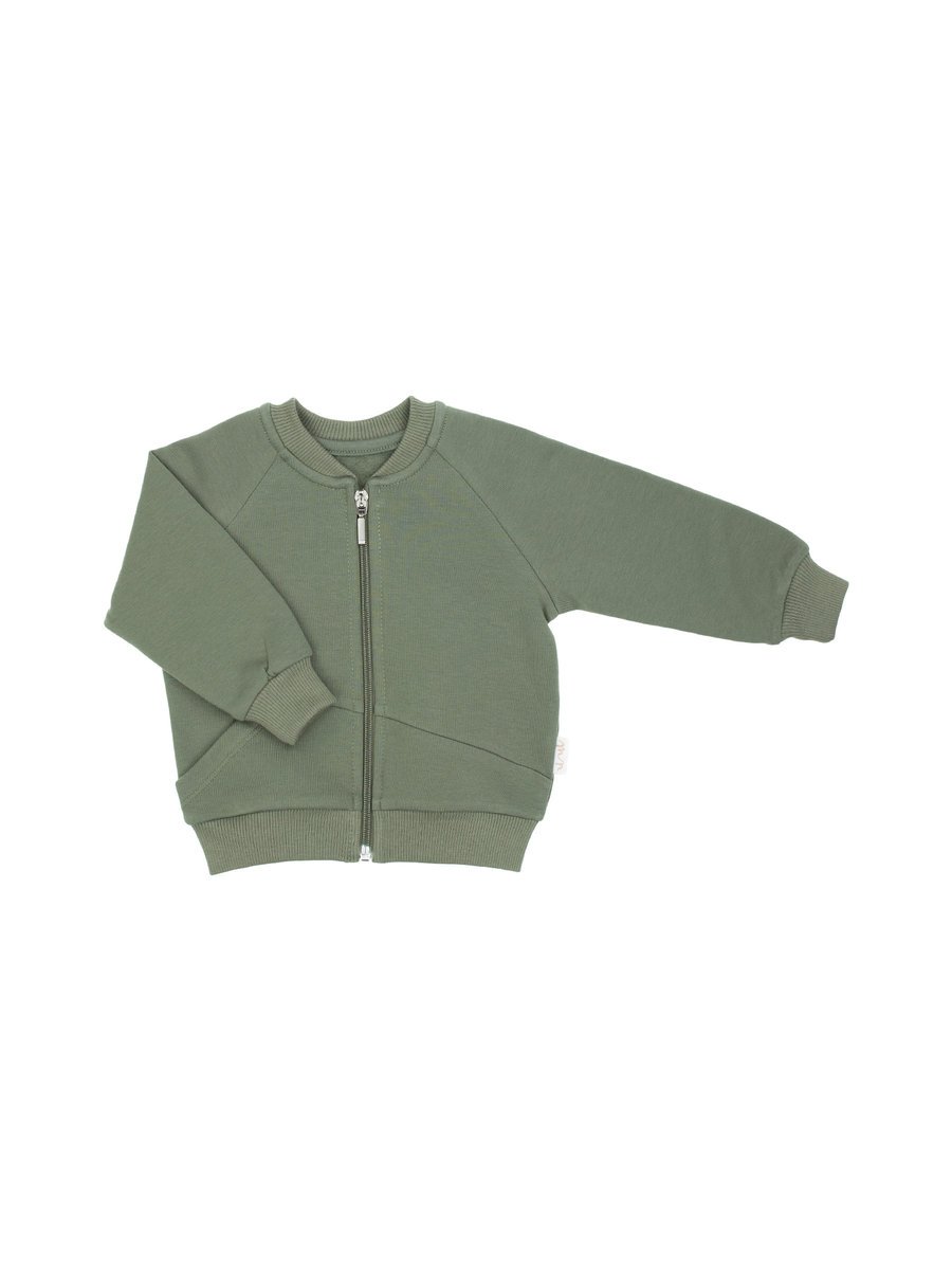 Chłopięca bluza dresowa rozpinana khaki Nicol