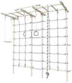 Wyposażenie sportowe i gimnastyczne - MAŁPISZON Drabinka gimnastyczna Kometa Next-5 Dual biała Lina Kółka 225 cm - miniaturka - grafika 1