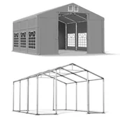 Pawilony ogrodowe - Namiot Imprezowy Całoroczny 4x6 Szary WINTER ISD - miniaturka - grafika 1
