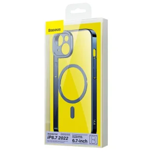 Zestaw ochronny Baseus Glitter przeźroczyste etui magnetyczne i szkło hartowane do iPhone 14 Plus (niebieski) - Etui i futerały do telefonów - miniaturka - grafika 5