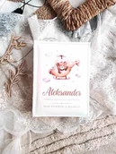 Pamiątka Chrztu Świętego - ALBUM MIŚ W HELIKOPTERZE z metryczką, prezent na chrzest, roczek, święta - miniaturka - grafika 1