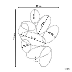 Metalowe lustro ścienne 113 x 77 cm złote DECIZE Lumarko! - Lustra - miniaturka - grafika 6