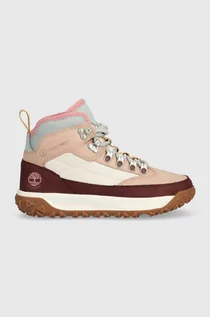 Botki damskie - Timberland buty GS Motion6 Mid F/L WP damskie kolor beżowy na płaskim obcasie TB0A2MVHDR11 - grafika 1