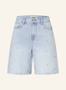 Only Szorty Z Ozdobnymi Kamykami blau - ONLY - Spodnie sportowe damskie - miniaturka - grafika 1