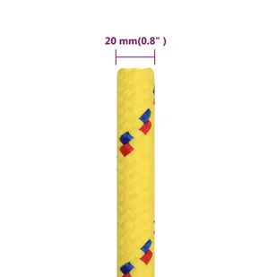 Linka żeglarska, żółta, 20 mm, 25 m, polipropylen - Żeglarstwo - miniaturka - grafika 7