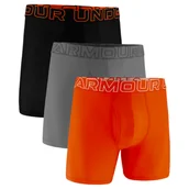 Majtki męskie - Bokserki męskie Under Armour Performance Tech Mesh - Solid 6in 3Pack Venom Red XL - miniaturka - grafika 1