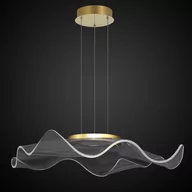 Lampy sufitowe - Altavola Design Velo lampa wisząca 1x30W LED satynowe złoto/przezroczysty LA101/P2_gold - miniaturka - grafika 1