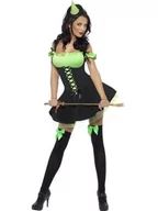 Stroje karnawałowe - Kostium Wiedźma zwariowana zielona-M/L - miniaturka - grafika 1