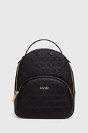 Plecaki - Liu Jo plecak damski kolor czarny mały gładki AF4193 E0538 - miniaturka - grafika 1